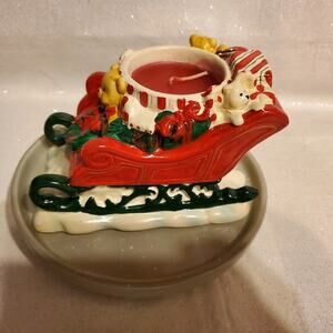 Holiday Spice Santa Ceramic Spiced Scented Sleigh Candle